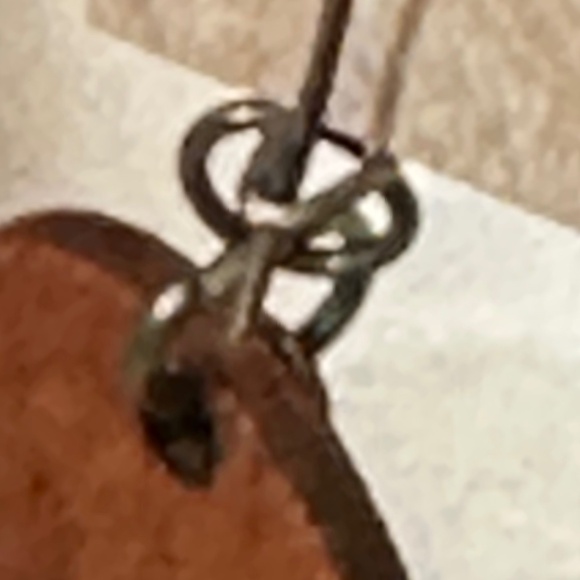 2/$15 Copper wood leaf & bead earrings Kidney wire hooks - Picture 8 of 16